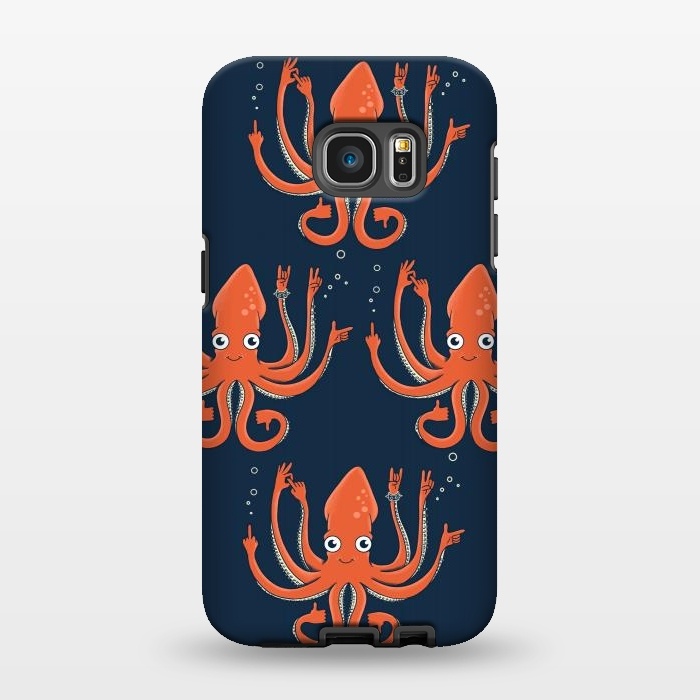 Galaxy S7 EDGE StrongFit Signals Octopus  by Coffee Man