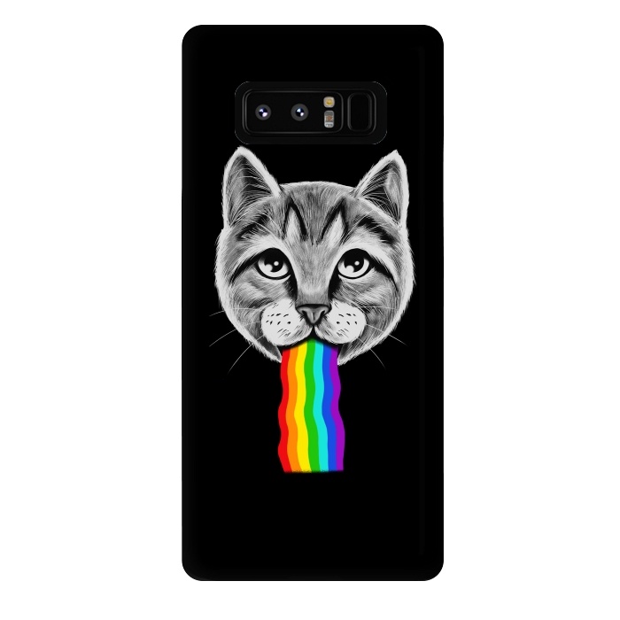 Galaxy Note 8 StrongFit Cat rainbow by Coffee Man