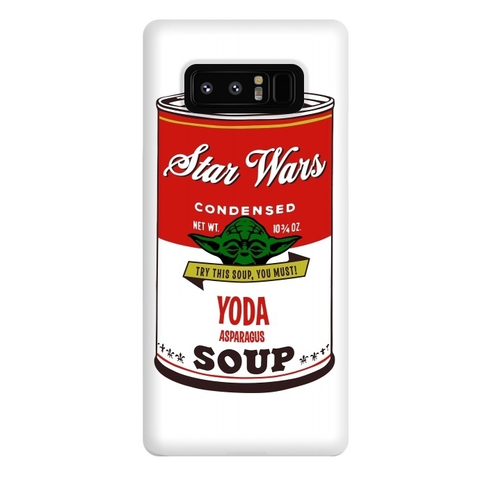 Galaxy Note 8 StrongFit Star Wars Campbells Soup Yoda by Alisterny