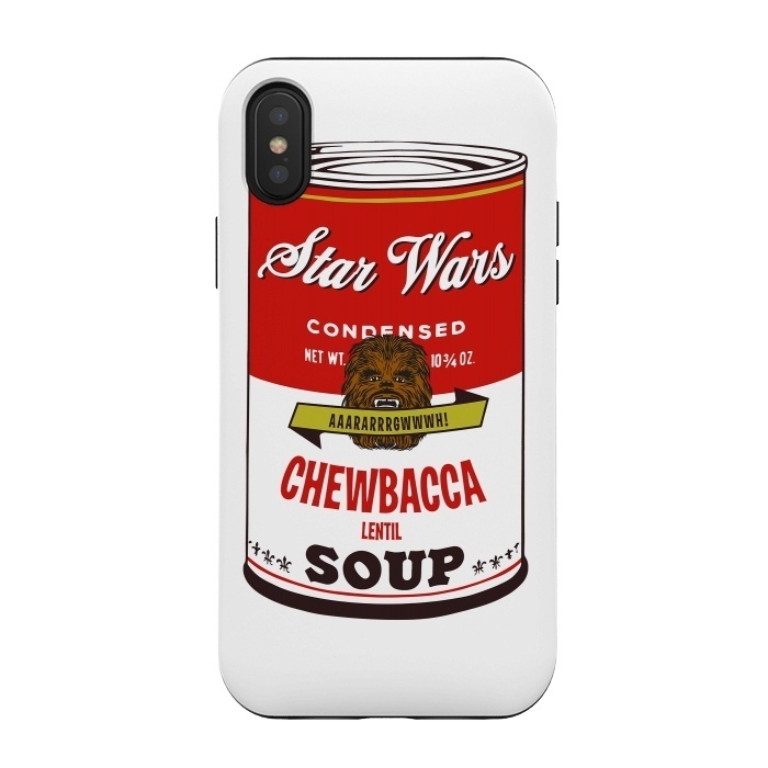 iPhone Xs / X StrongFit Star Wars Campbells Soup Chewbacca by Alisterny