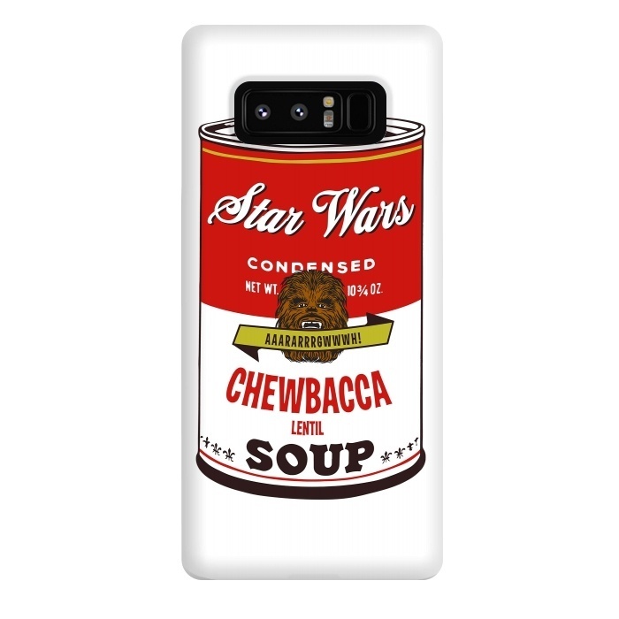 Galaxy Note 8 StrongFit Star Wars Campbells Soup Chewbacca by Alisterny
