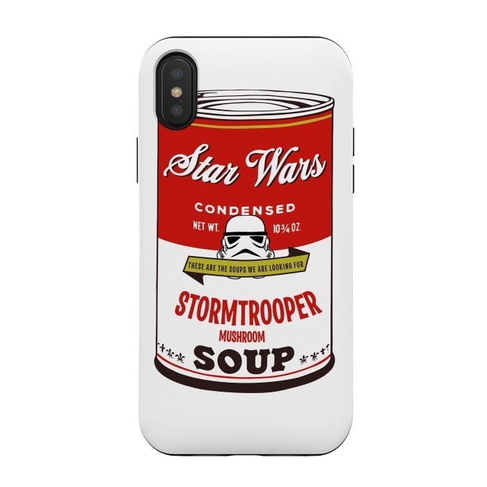 iPhone Xs / X StrongFit Star Wars Campbells Soup Stormtrooper by Alisterny