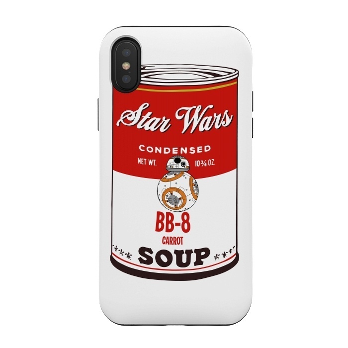 iPhone Xs / X StrongFit Star Wars Campbells Soup BB-8 by Alisterny