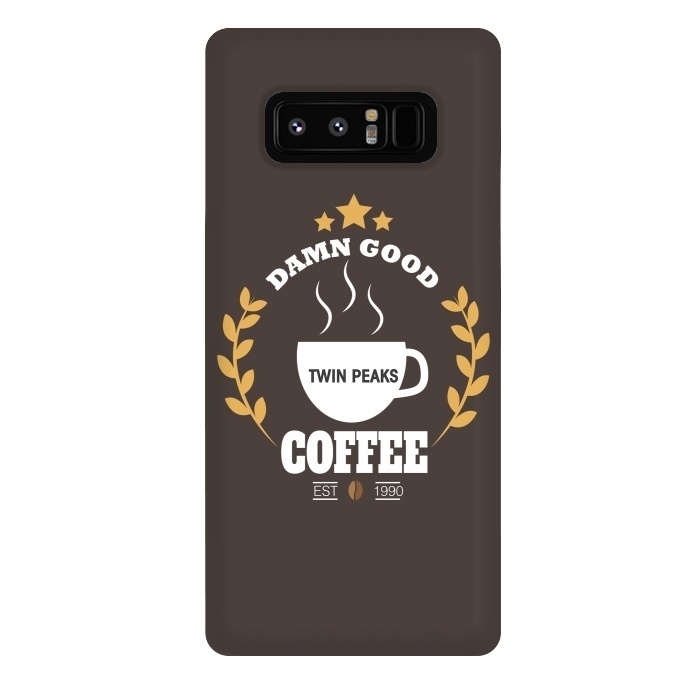 Galaxy Note 8 StrongFit Twin Peaks Damn Good Coffee by Alisterny