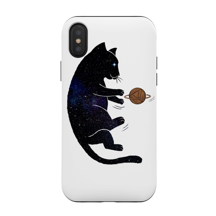 iPhone Xs / X StrongFit Cat Universe by Coffee Man