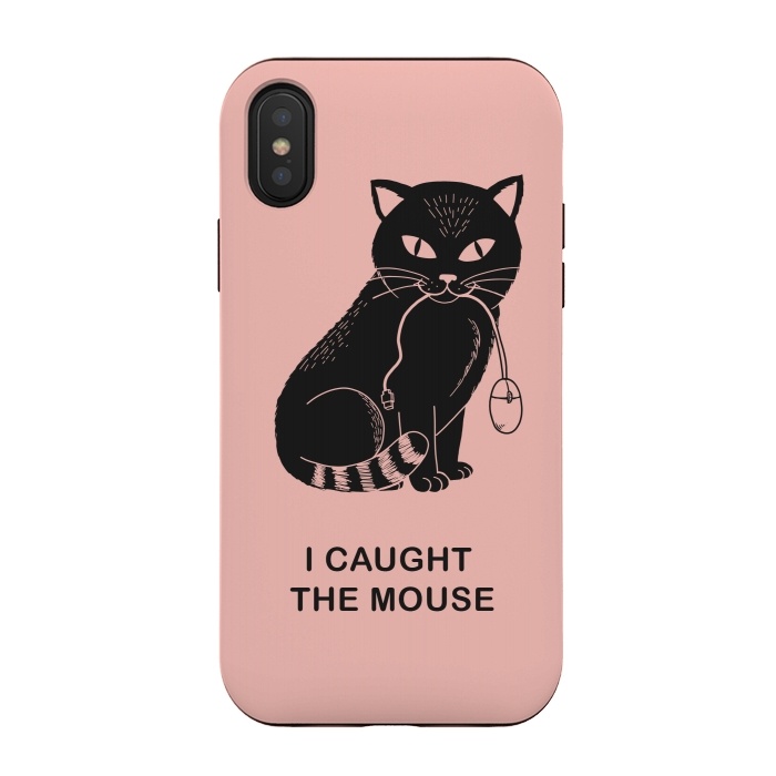 iPhone Xs / X StrongFit I caugth the mouse rose by Coffee Man