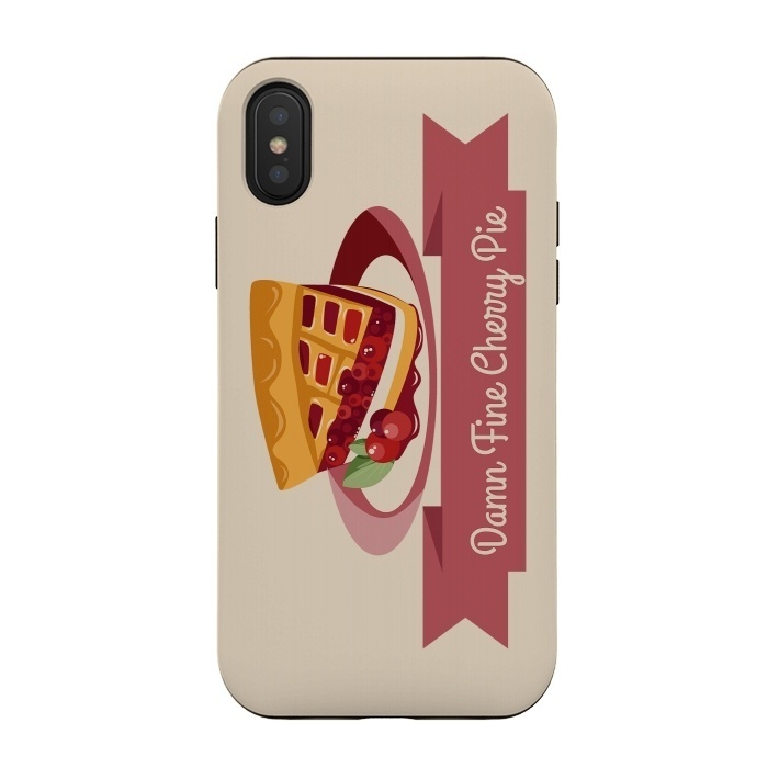 iPhone Xs / X StrongFit Twin Peaks Cherry Pie by Alisterny