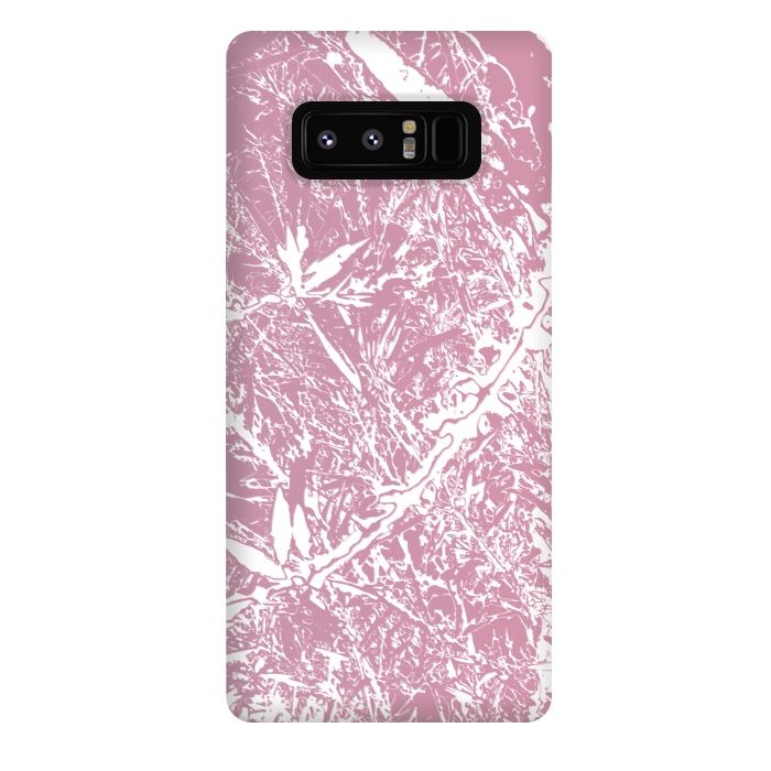 Galaxy Note 8 StrongFit Pink Floral Art by Zala Farah