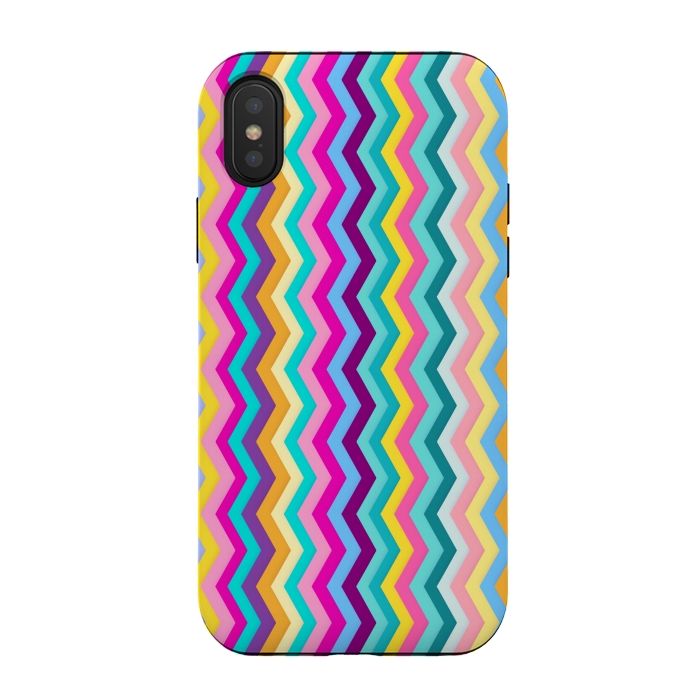 iPhone Xs / X StrongFit Zigzag by Elizabeth Dioquinto