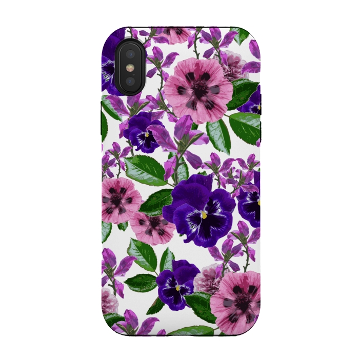 iPhone Xs / X StrongFit White Floral Garden by Zala Farah