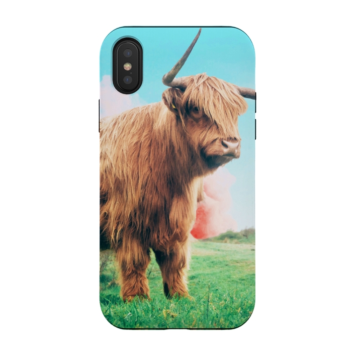 iPhone Xs / X StrongFit Highland Cow by Uma Prabhakar Gokhale