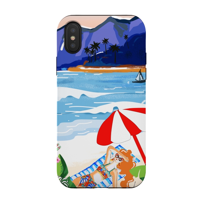 iPhone Xs / X StrongFit Beach Holiday 3 by MUKTA LATA BARUA