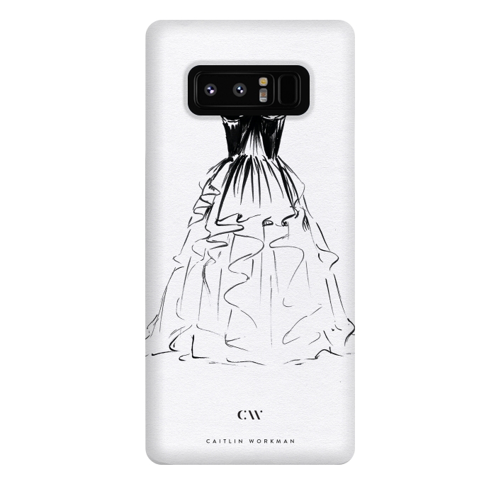 Galaxy Note 8 StrongFit Little Black Ball Gown Dress by Caitlin Workman