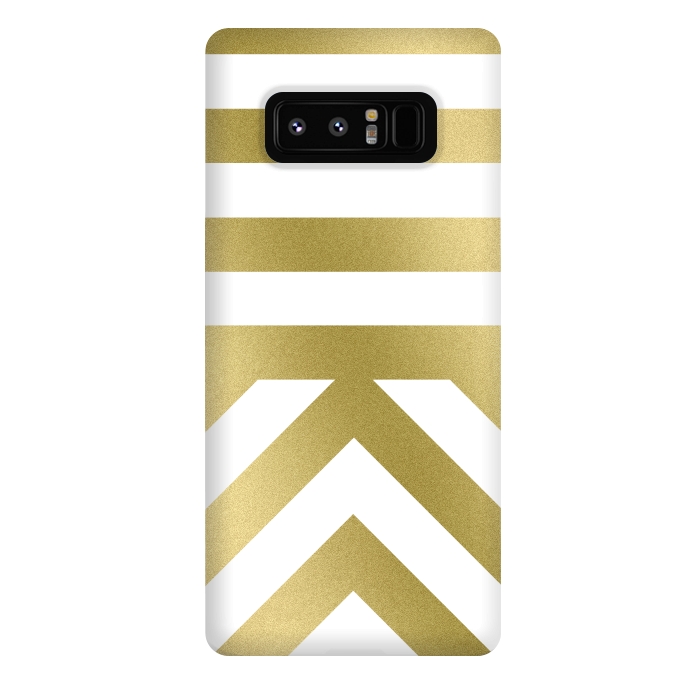Galaxy Note 8 StrongFit Gold Chevron Stripes by Caitlin Workman