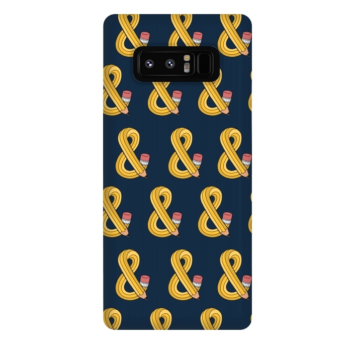 Galaxy Note 8 StrongFit Ampersand pencil pattern by Coffee Man