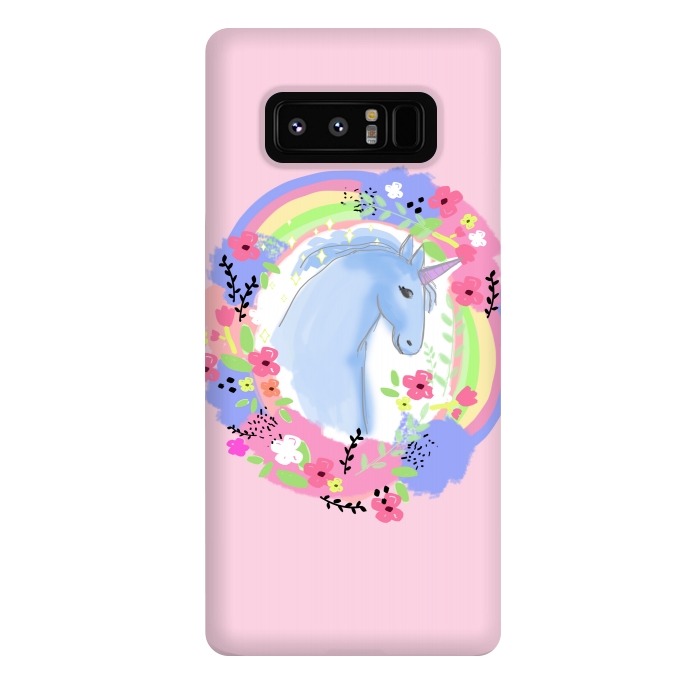 Galaxy Note 8 StrongFit Pink Unicorn by MUKTA LATA BARUA