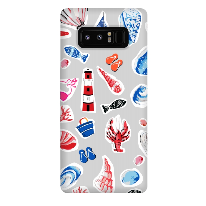 Galaxy Note 8 StrongFit Beach Comber Gray by MUKTA LATA BARUA