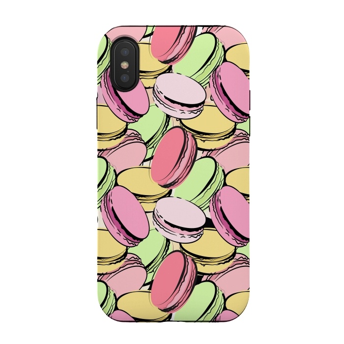 iPhone Xs / X StrongFit Sweet Macarons by Martina