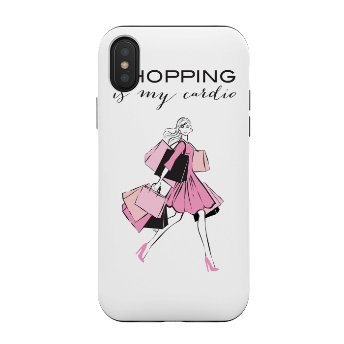 iPhone Xs / X StrongFit Shopping Girl by Martina