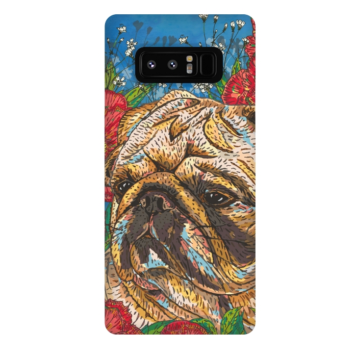 Galaxy Note 8 StrongFit Pug by Lotti Brown