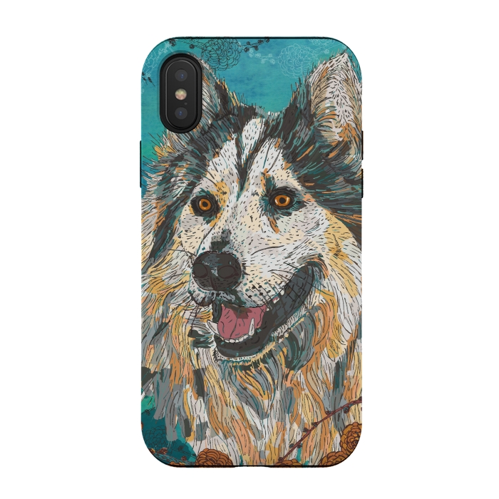 iPhone Xs / X StrongFit Husky by Lotti Brown