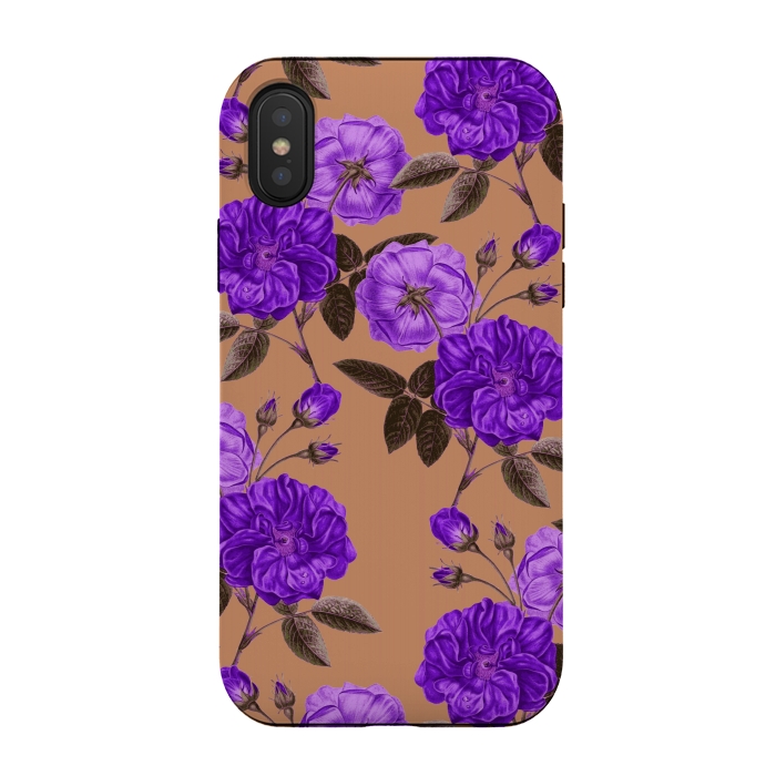 iPhone Xs / X StrongFit Rosie Purple Love by Zala Farah