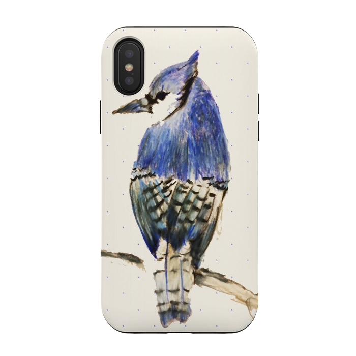 iPhone Xs / X StrongFit Bluebird of Happiness by Bettie * Blue
