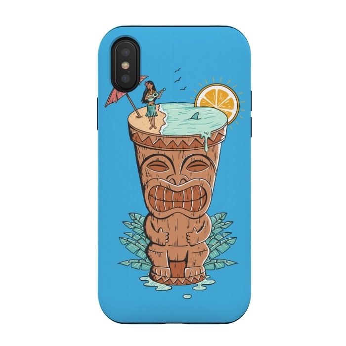 iPhone Xs / X StrongFit Tiki Drink by Coffee Man
