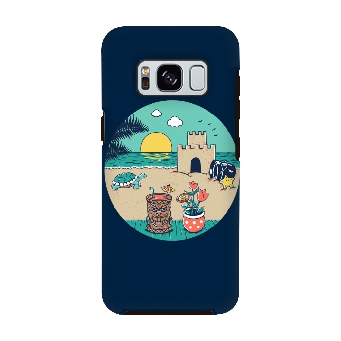 Galaxy S8 StrongFit Video game beach by Coffee Man