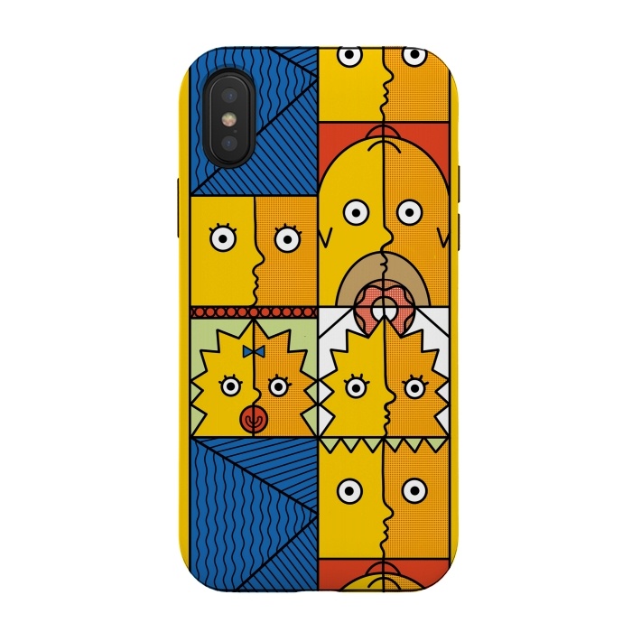 iPhone Xs / X StrongFit Yellow Cubism by Coffee Man