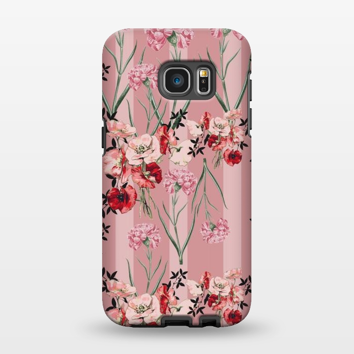 Galaxy S7 EDGE StrongFit Floral Love X (Red) by Zala Farah