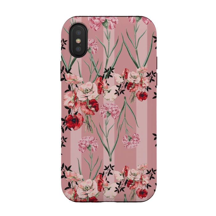iPhone Xs / X StrongFit Floral Love X (Red) by Zala Farah