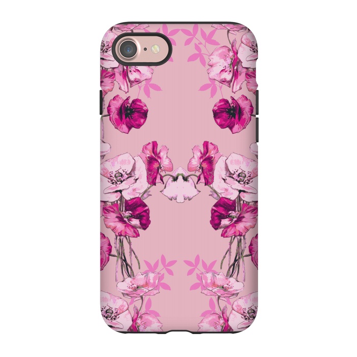 iPhone 7 StrongFit Dramatic Florals (Pink) by Zala Farah