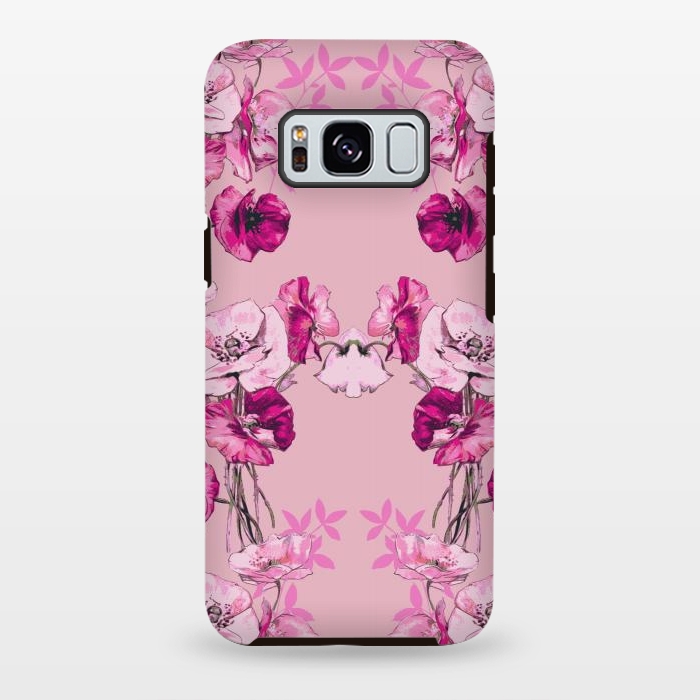 Galaxy S8 plus StrongFit Dramatic Florals (Pink) by Zala Farah