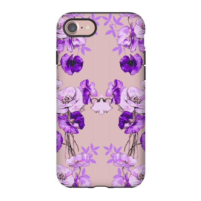 iPhone 7 StrongFit Dramatic Florals (Purple) by Zala Farah