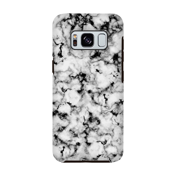 Galaxy S8 StrongFit Black and White Marble by CatJello