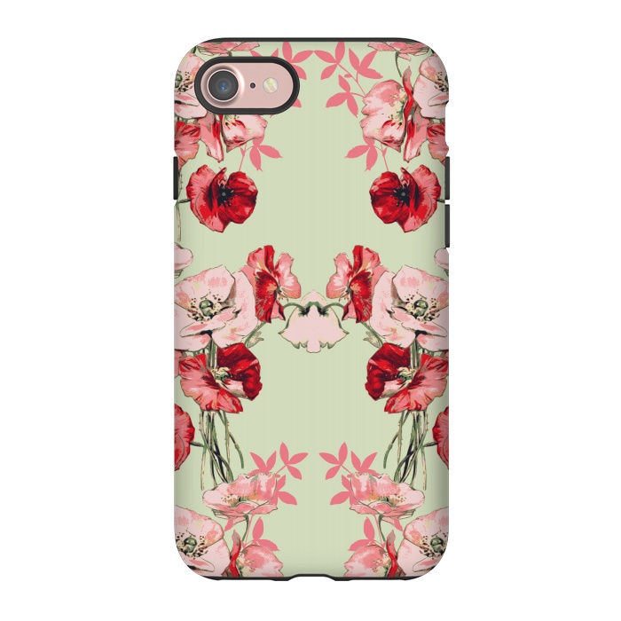 iPhone 7 StrongFit Dramatic Florals (Red) by Zala Farah