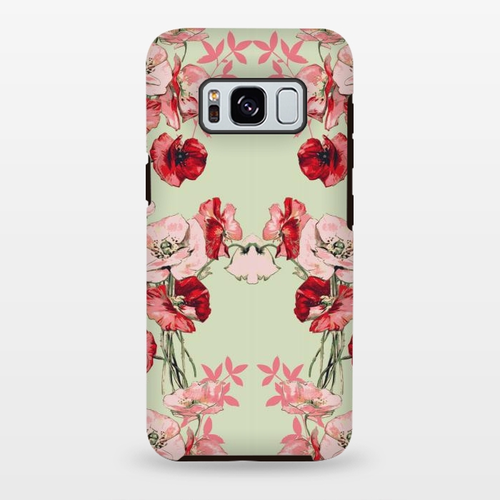 Galaxy S8 plus StrongFit Dramatic Florals (Red) by Zala Farah