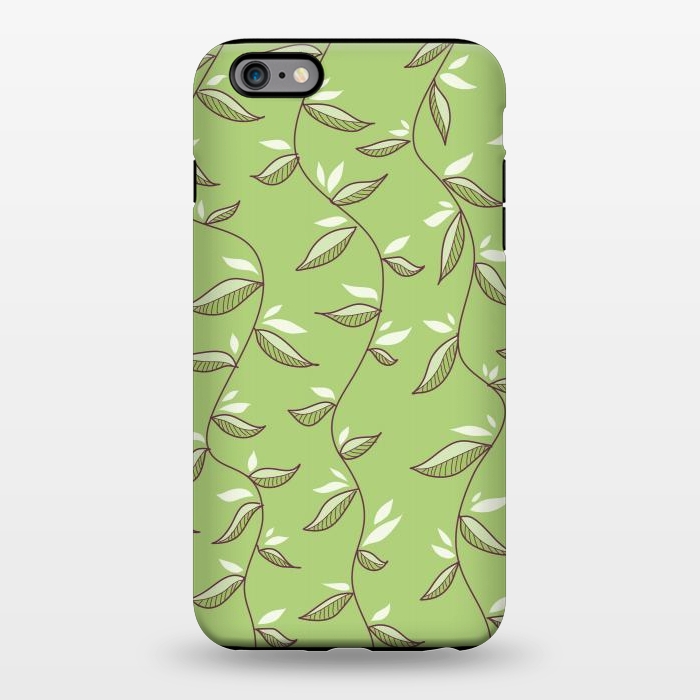 iPhone 6/6s plus StrongFit Green Leaves And Lianas Pattern by Boriana Giormova