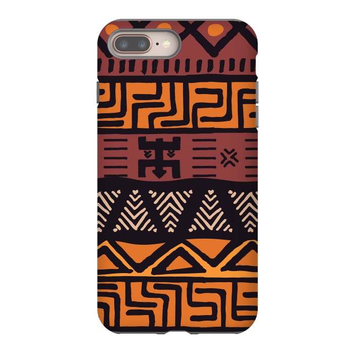 iPhone 7 plus StrongFit Tribal ethnic geometric pattern 021 by Jelena Obradovic