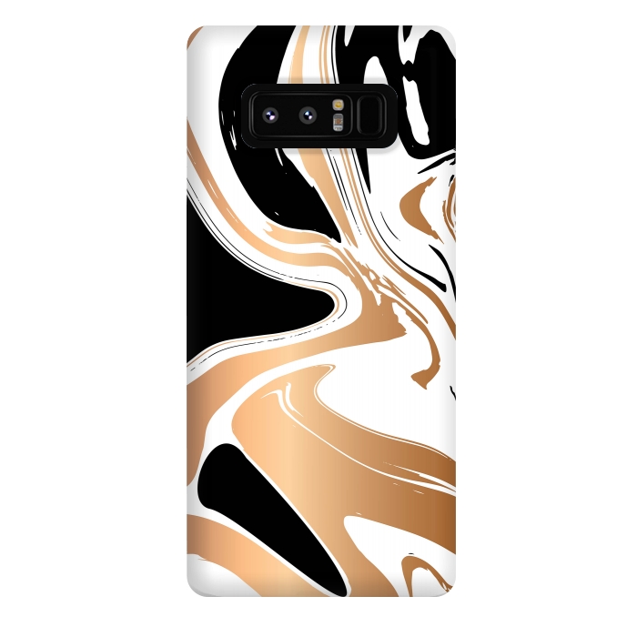 Galaxy Note 8 StrongFit Black and Gold Marble 027 by Jelena Obradovic