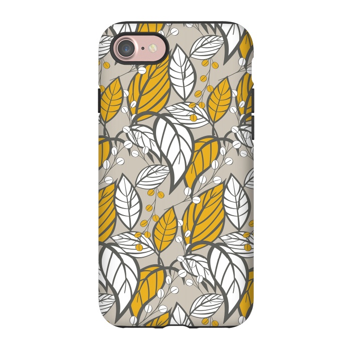 iPhone 7 StrongFit Seamless floral pattern with hand drawn leaves by Jelena Obradovic