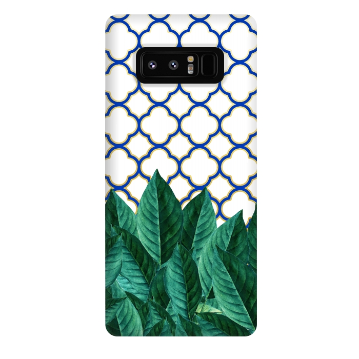 Galaxy Note 8 StrongFit Leaves & Tiles by Uma Prabhakar Gokhale