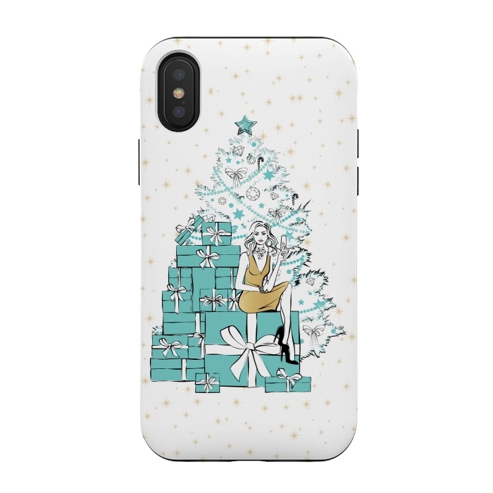 iPhone Xs / X StrongFit Christmas Tree with gifts by Martina