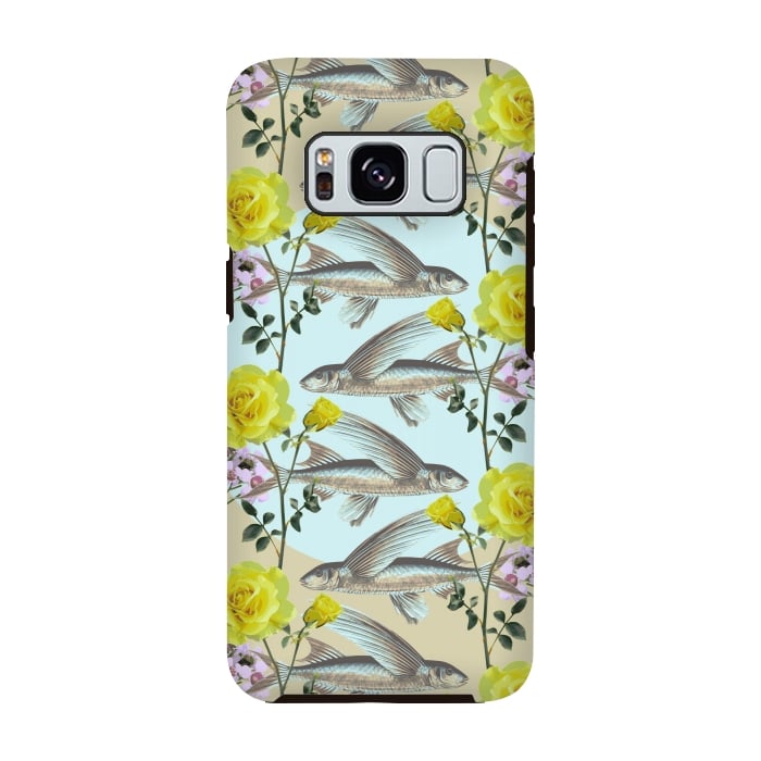 Galaxy S8 StrongFit Floral Fishies by Zala Farah