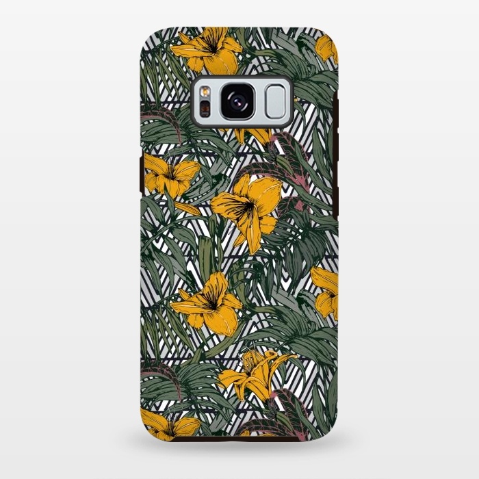 Galaxy S8 plus StrongFit Tribal tropical bloom by Mmartabc