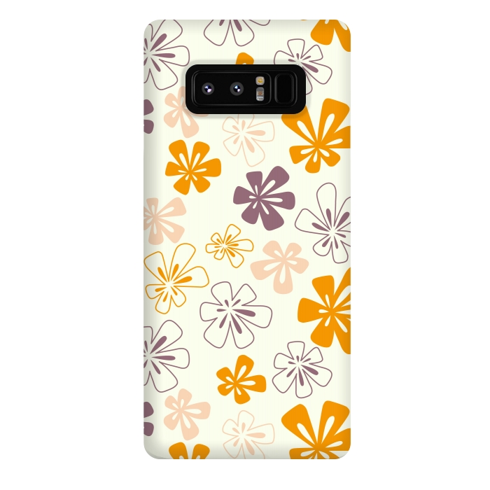 Galaxy Note 8 StrongFit Funky Flowers by Paula Ohreen