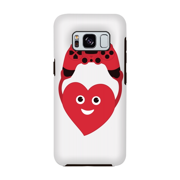 Galaxy S8 StrongFit Cute Geek Gamer Heart by Boriana Giormova