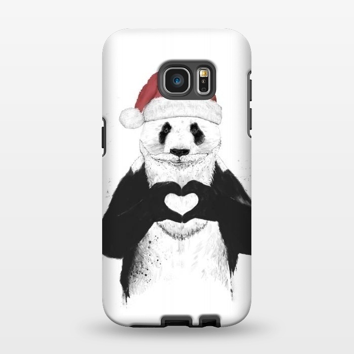 Galaxy S7 EDGE StrongFit Santa panda by Balazs Solti