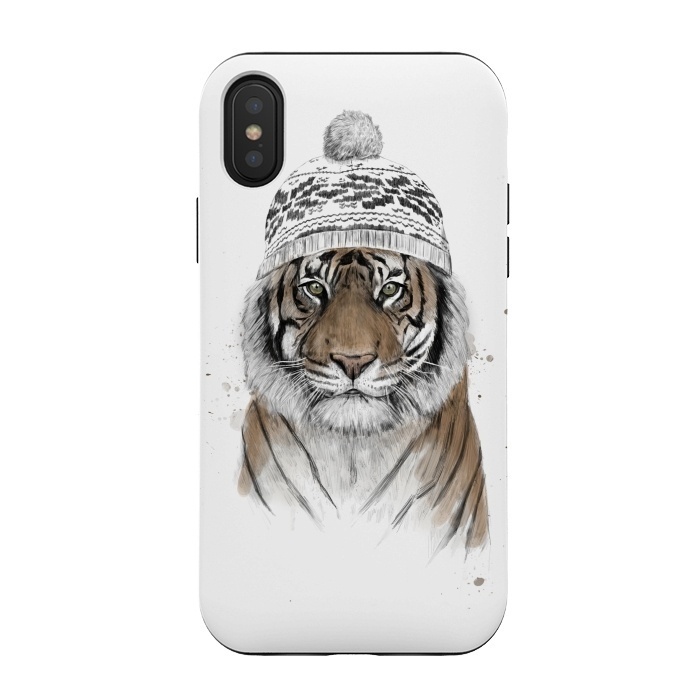 iPhone Xs / X StrongFit Siberian tiger by Balazs Solti